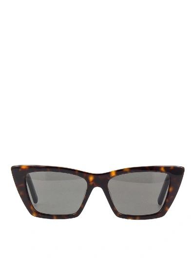 Shop Saint Laurent New Wave Sl 276 Havana Sunglasses In Brown