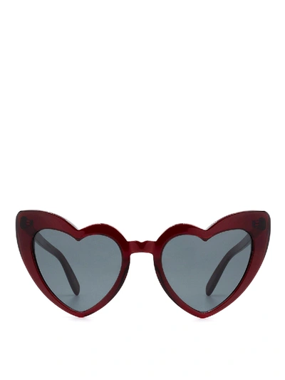 Shop Saint Laurent New Wave Sl 181 Lou Lou Sunglasses In Red