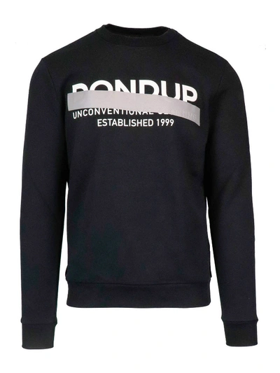 Shop Dondup Printed Logo Sweatshirt In Black