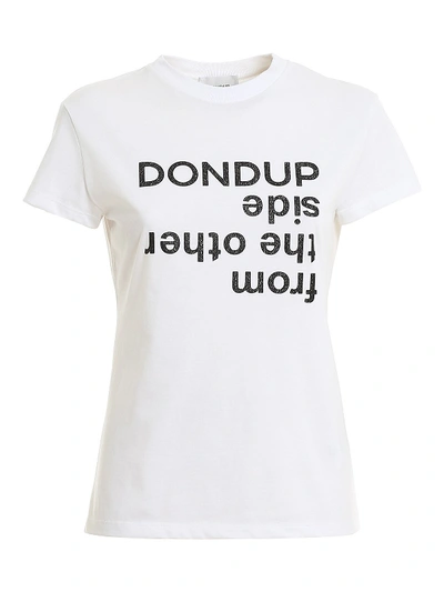 Shop Dondup Embellished T-shirt In White