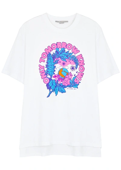 Shop Stella Mccartney White Printed Cotton T-shirt