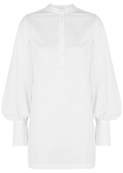 Shop Palmer Harding Palmer//harding Kapori White Stretch-cotton Shirt