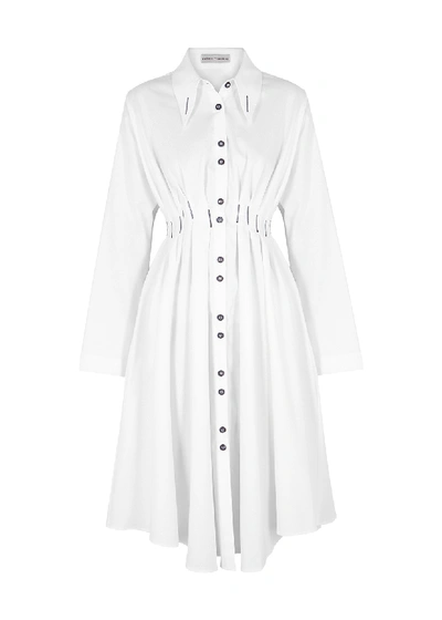 Shop Palmer Harding Palmer//harding Escen White Cotton Shirt Dress