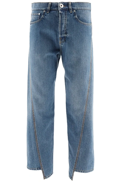 Shop Lanvin Twist Jeans In Blue