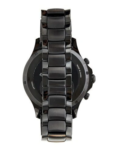 Shop Emporio Armani Wrist Watch In Black