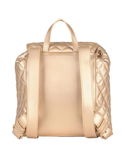 Shop Love Moschino Backpack & Fanny Pack In Gold