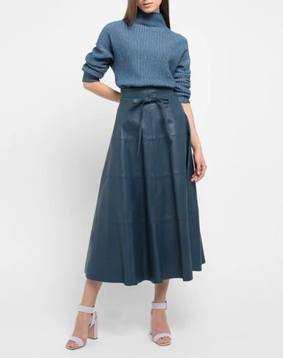 Shop 8 By Yoox Long Skirts In Slate Blue