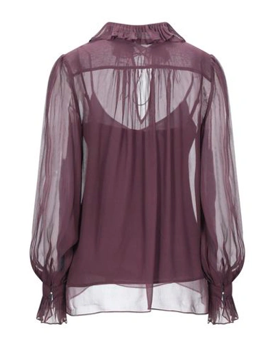 Shop Polo Ralph Lauren Blouses In Deep Purple