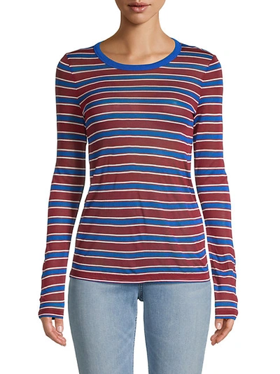 Shop Rag & Bone Women's Avery Striped Long-sleeve Top In Red Stripe