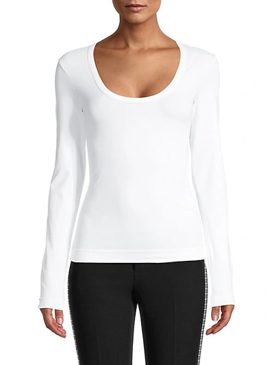 Shop Helmut Lang Long-sleeve T-shirt In Optic White