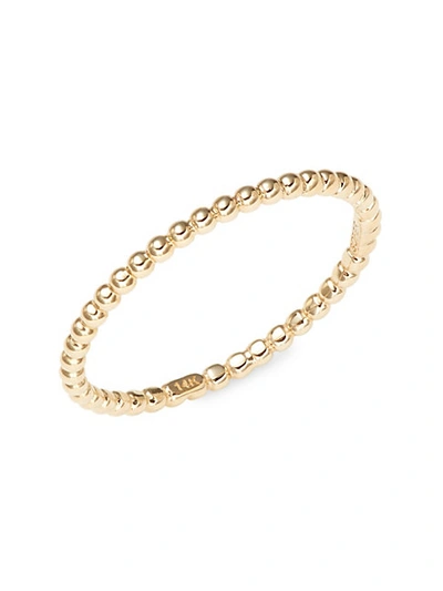 Shop Nephora 14k Yellow Gold Beaded Ball Ring