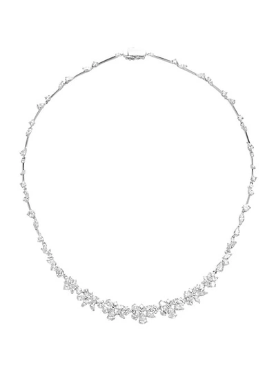 Shop Adriana Orsini Silvertone & Cubic Zirconia Cluster Choker Necklace