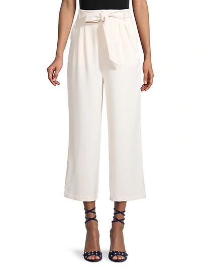 Shop Bb Dakota Go With The Flow Belted Cropped Pants In Pearl