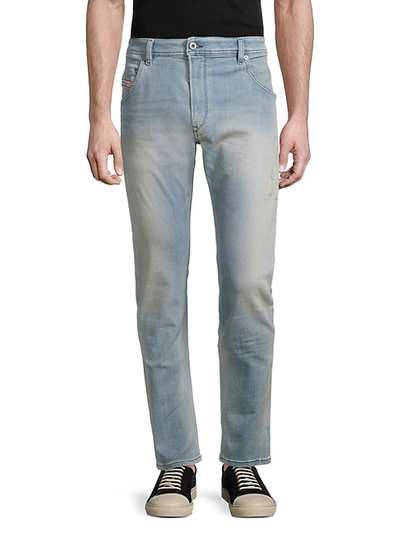 Shop Diesel Krooley Sweat Tapered Jeans In Denim