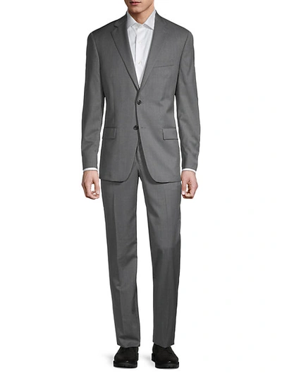 Shop Hart Schaffner Marx Tonal Windowpane Check Wool Suit In Light Grey