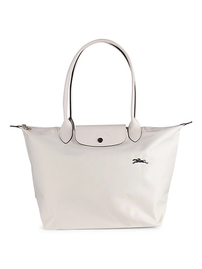 Shop Longchamp Le Pliage Club Foldable Tote In Ivory