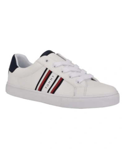 Shop Tommy Hilfiger Women's Odiss Lace-up Sneakers Women's Shoes In White
