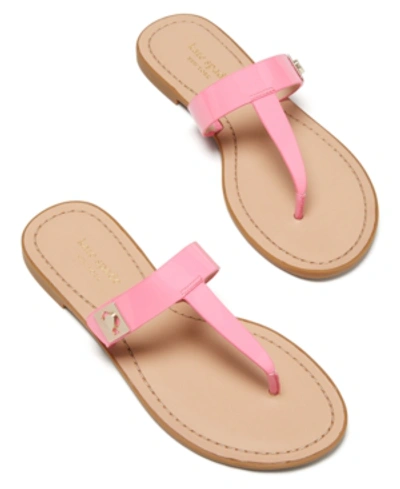Shop Kate Spade Cyprus Flat Sandals In Neon Pink