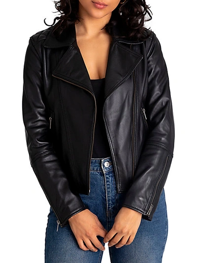 Shop Lth Jkt Leather Moto Jacket In Black