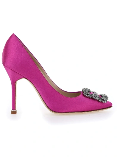 Shop Manolo Blahnik Hangisi Pumps In Bpur