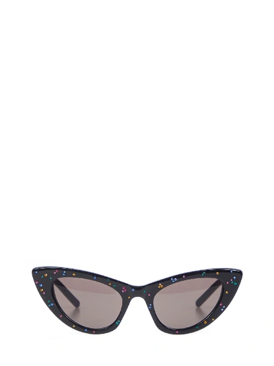 Shop Saint Laurent New Wave Sl213 Lilly Sunglasses In Black