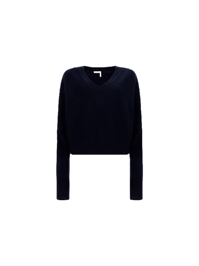 Shop Chloé Sweater In Iconic Navy