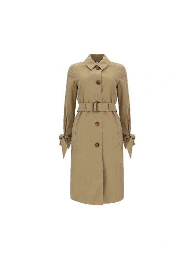 Shop Burberry Claygate Trench Coat In Honey