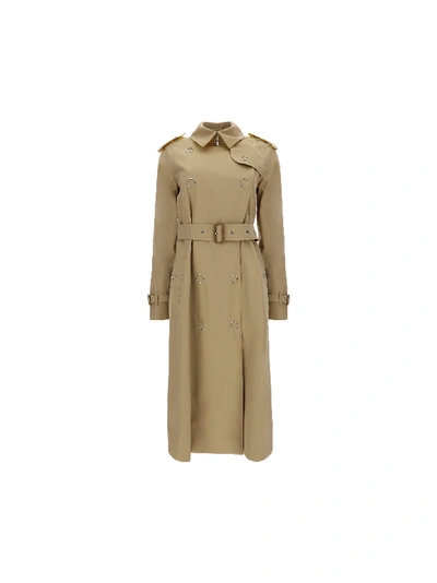 Shop Burberry Wharfbridge Trench Coat In Honey