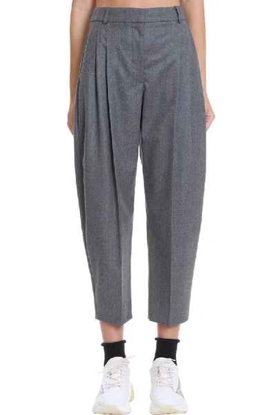 Shop Stella Mccartney Pants In Grey Wool