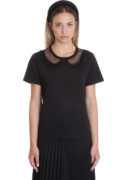 Shop Red Valentino T-shirt In Black Cotton