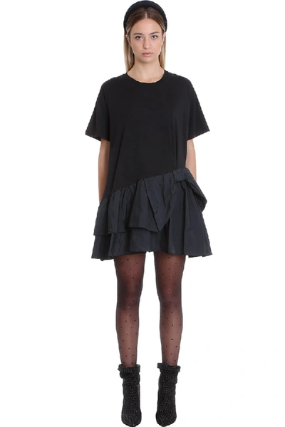 Shop Red Valentino Dress In Black Cotton