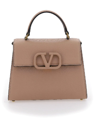 Shop Valentino Small Handbag In Rose Cannelle/clay