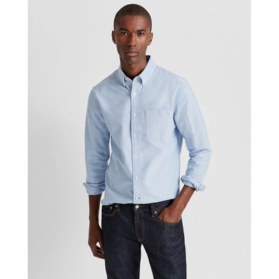 Shop Club Monaco Long Sleeve Oxford Shirt In Blue