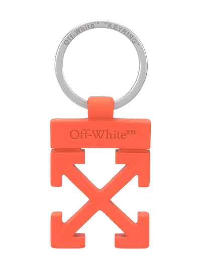 Shop Off-white Arrow Key Holder In Orange