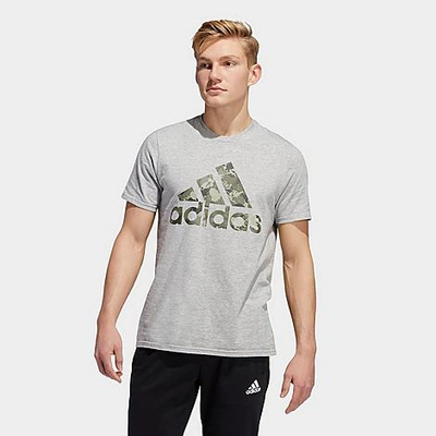 Shop Adidas Originals Adidas Men's Essentials Continental Camo Graphic T-shirt In Medium Grey Heather