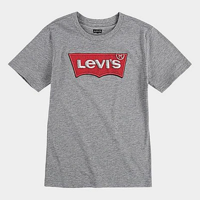 Shop Nike Levis Kids' Levi's® Faux Embroidered T-shirt In Grey