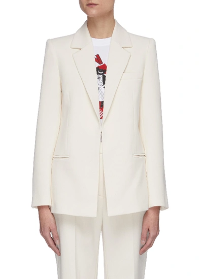 Shop Victoria Victoria Beckham Pagoda Shoulder Tailored Blazer In White