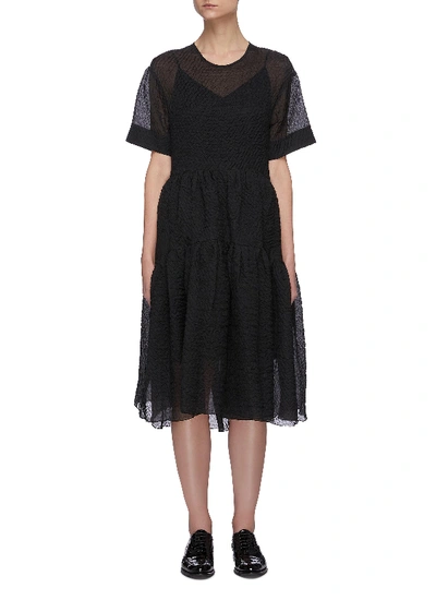 Shop Victoria Victoria Beckham Exaggerated Cocoon Dress In Black