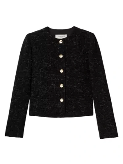 Shop Lafayette 148 Kade Tweed Jacket In Black Multi