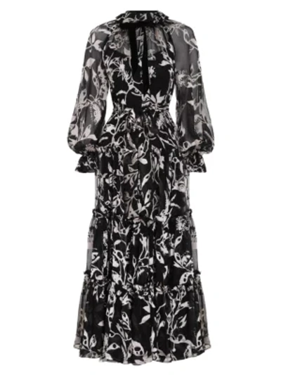 Shop Zimmermann Ladybeetle Maxi Dress In Black Mystic Eye