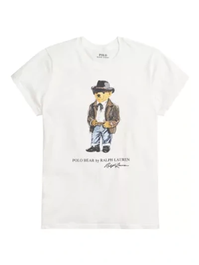 Shop Ralph Lauren Cowboy Bear T-shirt In Nevis