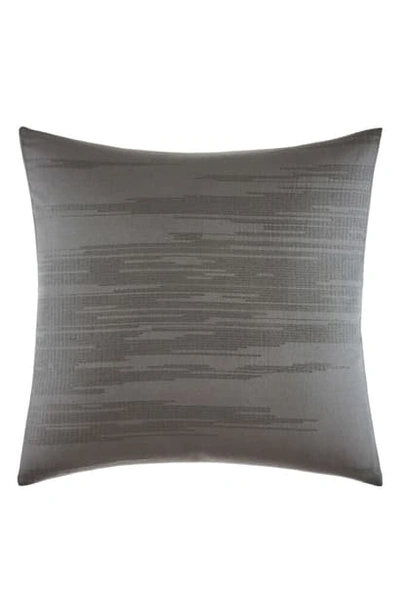 Shop Vera Wang Burnished Quartz Ikat Stitch Accent Pillow In Dark Grey