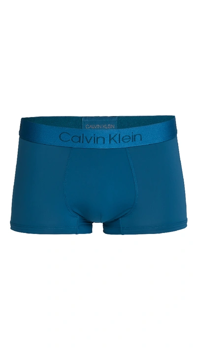 Shop Calvin Klein Underwear Low Rise Trunks In Blue