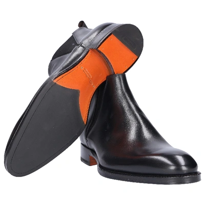 Shop Santoni Ankle Boots 11605 Calfskin In Black