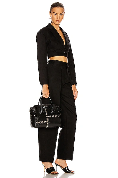 Shop Givenchy Small Stud Antigona Bag In Black