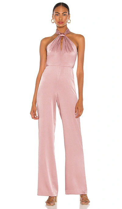 Shop Jay Godfrey Kim Jumpsuit In Dusty Rose