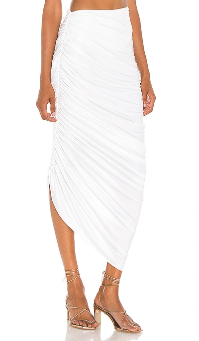 Shop Norma Kamali Diana Long Skirt In White