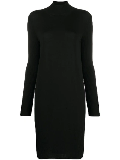 Shop Wolford High-neck Mini Dress In Black