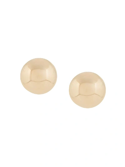 Shop Jil Sander Half-sphere Earrings In Gold