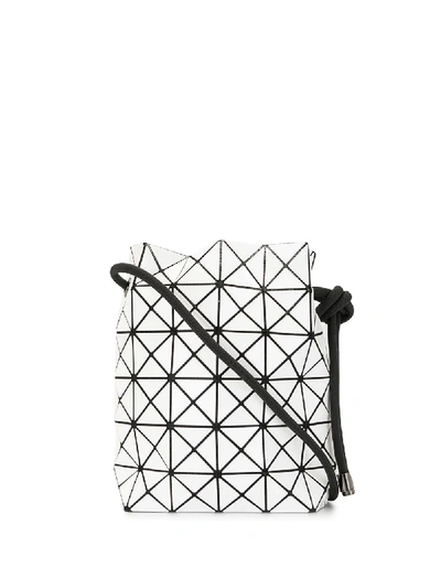 Shop Bao Bao Issey Miyake Geometric Patterned Drawstring Bag In White